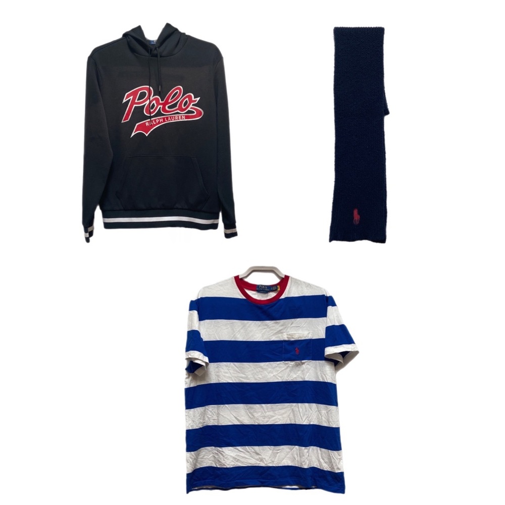 Polo Ralph Lauren Hoodie, Scarf, and Tshirt bundle